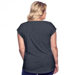 High Quality Custom Short Sleeve Women's Rolled Sleeve T-Shirt TLS207