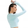 Seamless Long Sleeve Crop Top for Ladies with Custom Logo TLS241