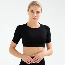 Seamless Short Sleeve Crop Top for Ladies with Custom Logo TLS248