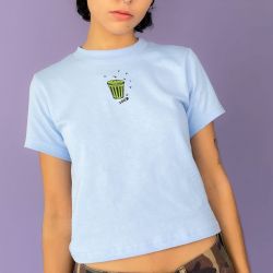 O-Neck Short Sleeve Printed Boxy Fitting Semi-cropped Customizable T-Shirt TLS344