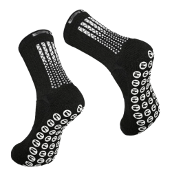 Grip Socks - Tennis Sport Socks - Half Terry Crew Socks For Men TLS352