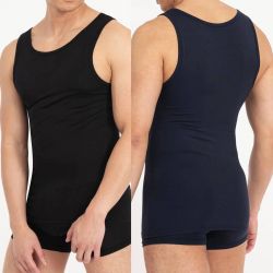 Sleeveless Bamboo Undershirts for Men - Comfortable Fit Singlet Tank Top TLS361