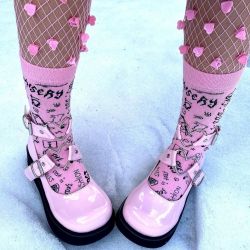 Cotton Crew Socks For Women with Full Custom Design TLS367