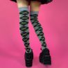 Thigh High Argyle Socks High Quality Customizable Socks for Women TLS371