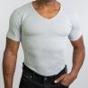 High Quality Seamless Tube Fabric Short Sleeve V-Neck Undershirts for Men TLS372