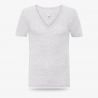 Deep V-Neck High Quality Seamless Tube Fabric Short Sleeve Undershirts for Men TLS373