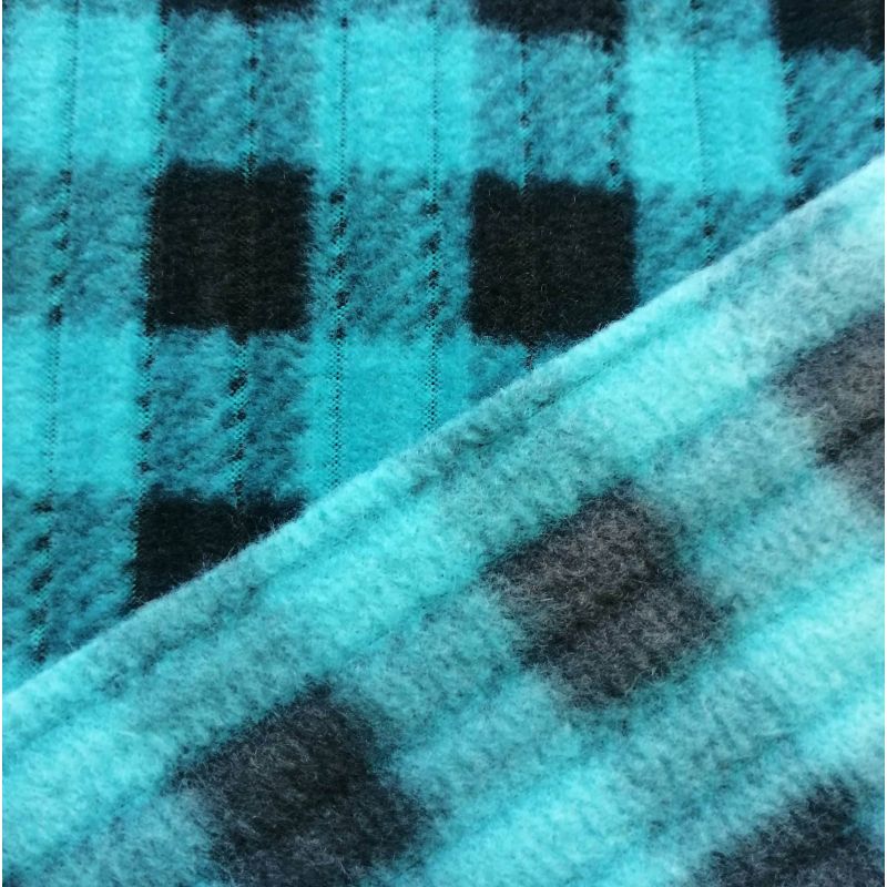 Double Sided Polar Fleece Fabric - Ribbed Jacquard Fleece ( V17-240406-K7144)