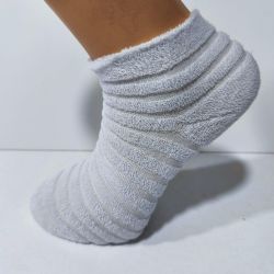 Reverse Terry Low Cut Cuffless Socks Sneakers for Women TLS463