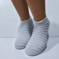Reverse Terry Low Cut Cuffless Socks Sneakers for Women TLS463