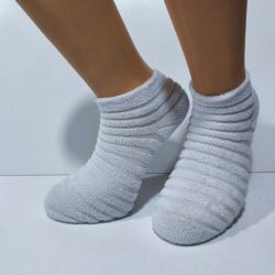 Reverse Terry Low Cut Cuffless Socks Sneakers for Women TLS463