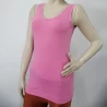 Sleeveless Custom Design Pink Ribbed Cotton Camisole Tanks Tops TLS94