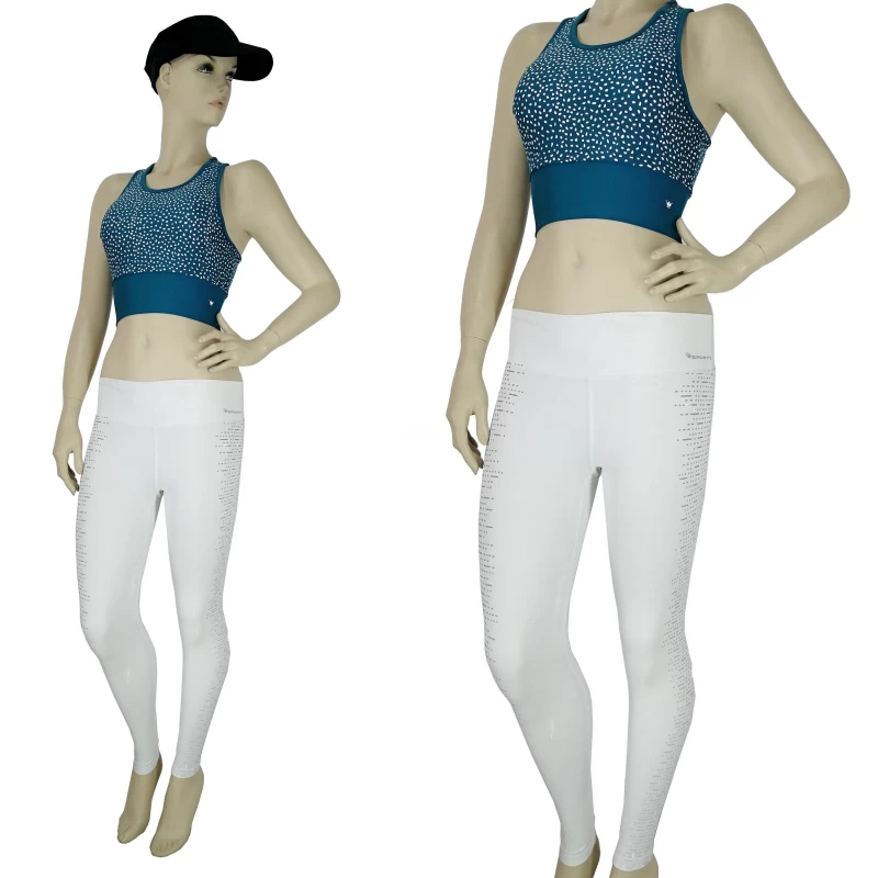 Fashion Reflector Printed Design Workout Sports Bra and Legging Sets TLS100