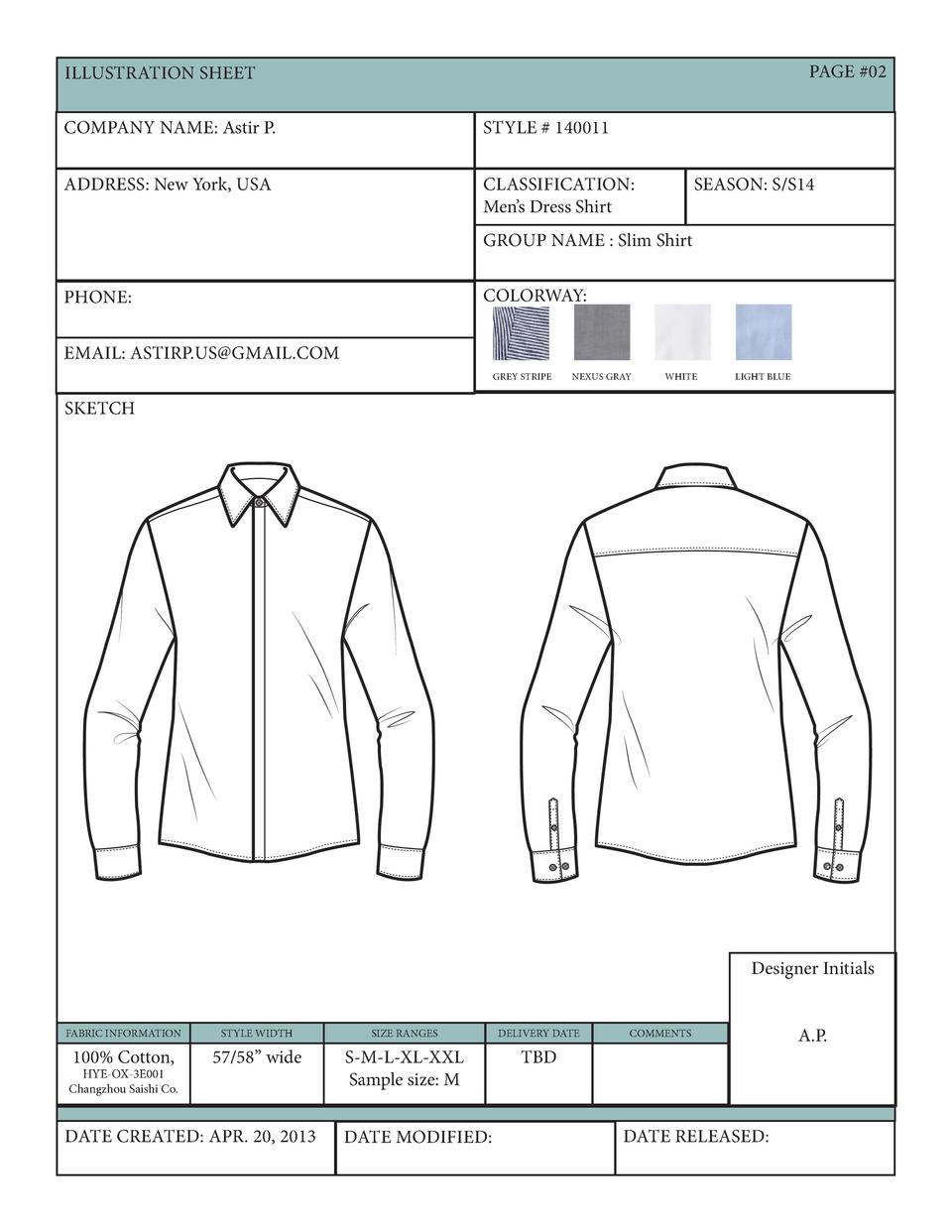 download sample tech pack template document